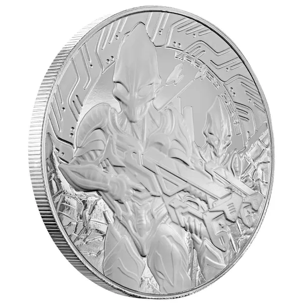 2024 Scottsdale Mint Samoa Alien Battle Is Here 5 Troy Ounce 999 Fine Silver Proof Color Coin 03