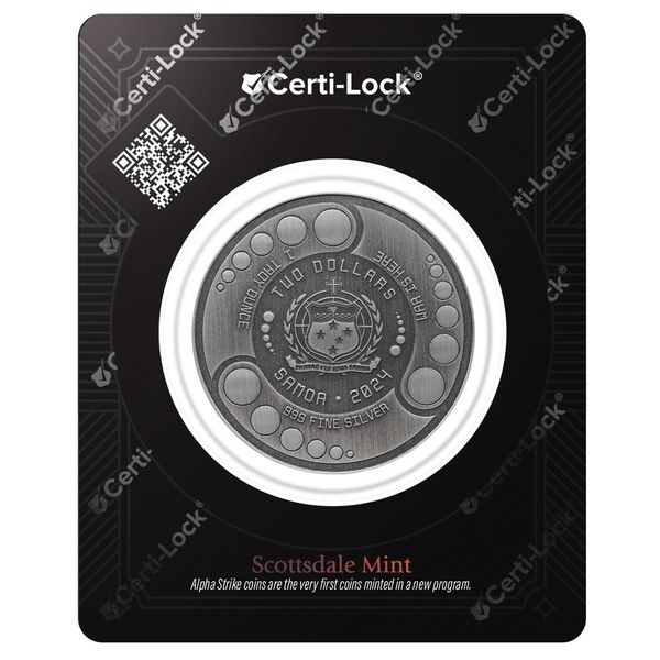 2024 Scottsdale Mint Samoa Alien Battle Is Here One Troy Ounce 999 Fine Silver Antique Coin 09