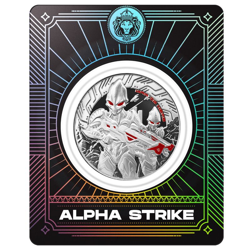 2024 Scottsdale Mint Samoa Alien Battle Is Here One Troy Ounce 999 Fine Silver Proof Color Coin 10