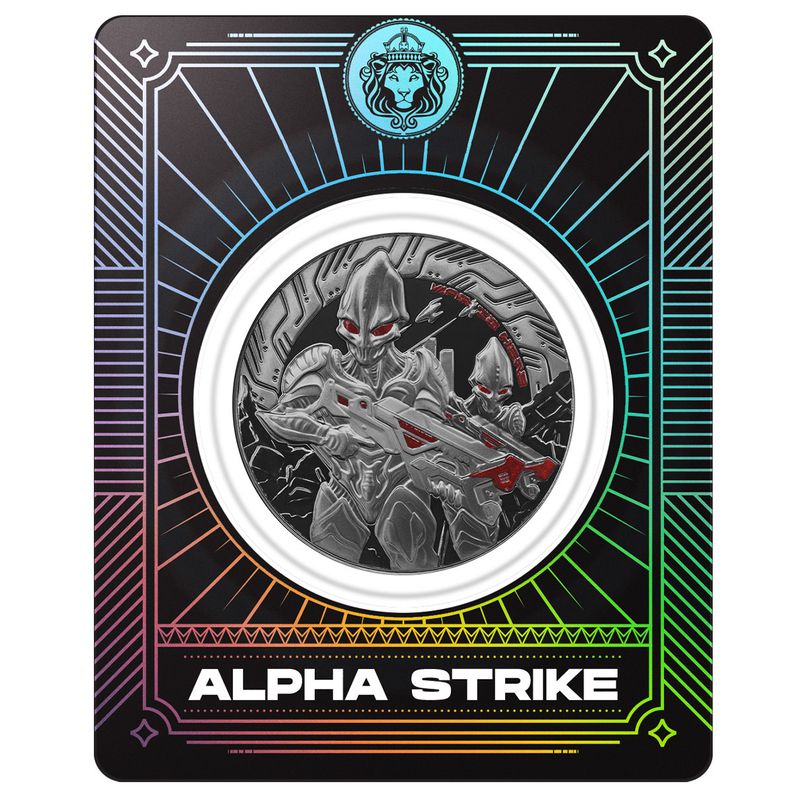 2024 Scottsdale Mint Samoa Alien Battle Is Here One Troy Ounce 999 Fine Silver Proof Color And Rhodium Plating Coin 10