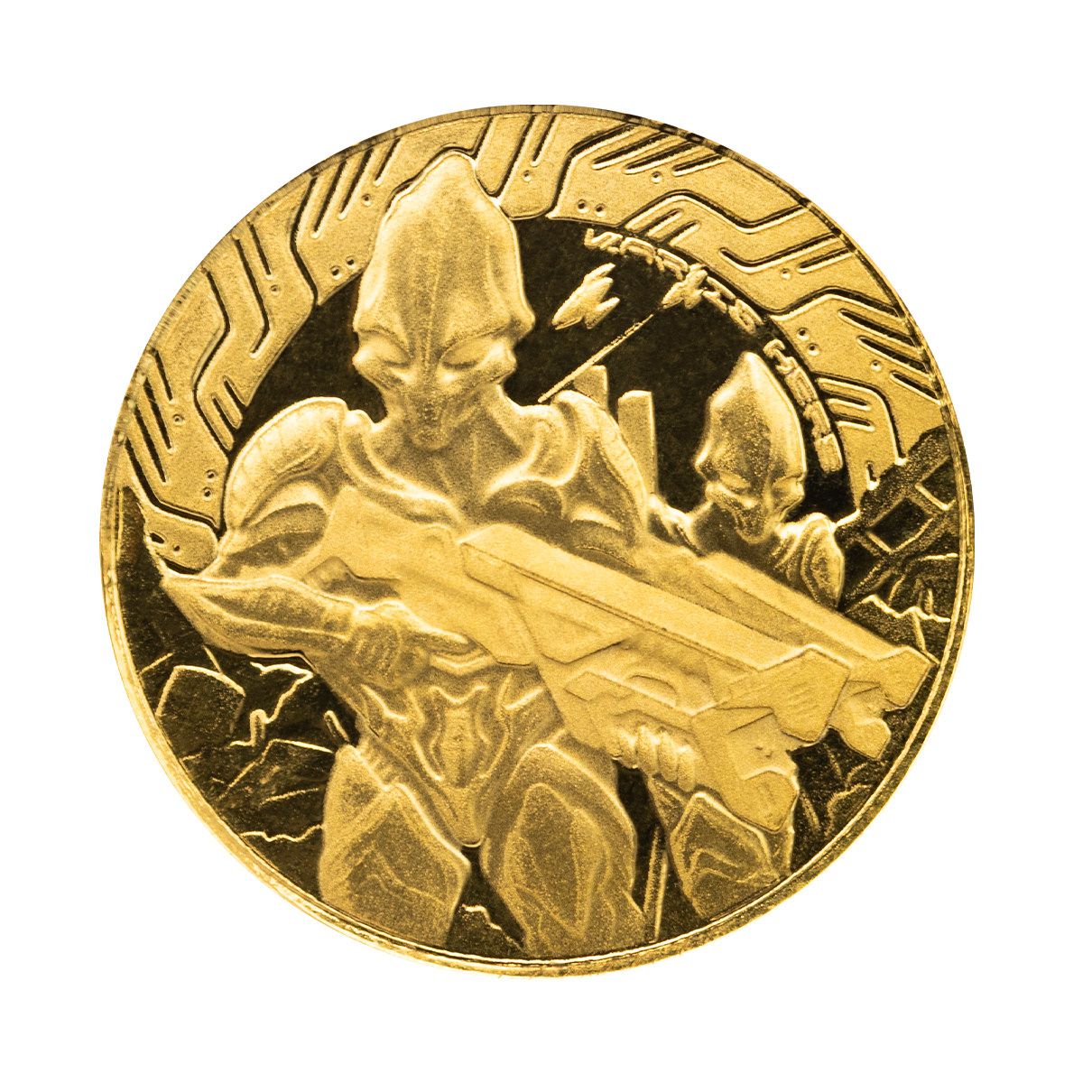 2024 Scottsdale Mint Samoa Alien Battle Is Here Tenth Troy Ounce 9999 Fine Gold Proof Like Coin 01