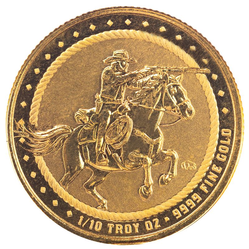 2025 Scottsdale Mint Cowboy Rifleman Tenth Troy Ounce 9999 Fine Gold Round 7
