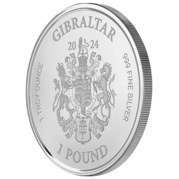 2024 Scottsdale Mint Gibraltar Lady Justice 1 Troy Ounce 999 Fine Silver Proof Like Coin 03