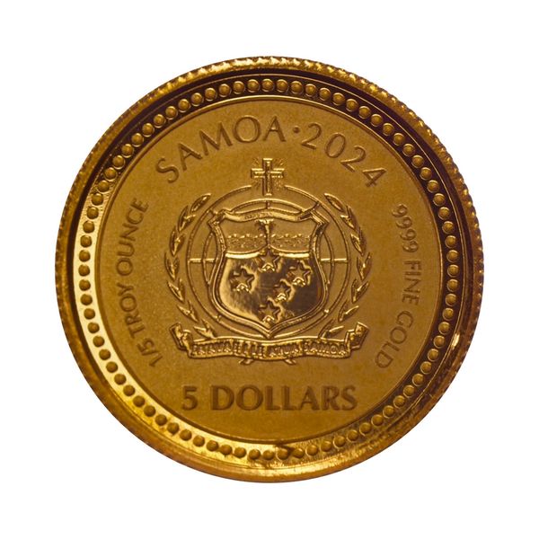 2025 Samoa Scottsdale Mint Jesus Collection Creator Fifth Troy Ounce 9999 Fine Gold Coin Proof Like 02