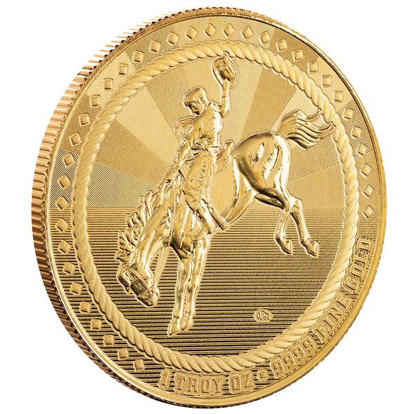 2025 Scottsdale Mint Cowboy 1 Troy Ounce 9999 Fine Gold Round 07