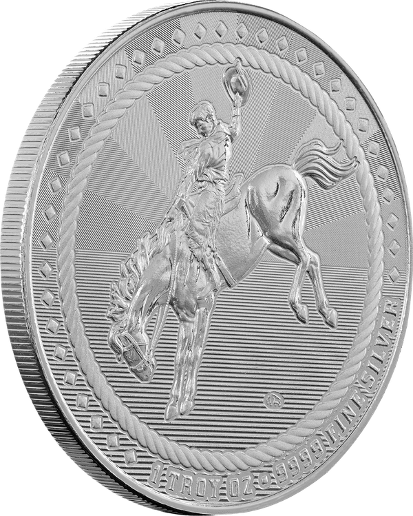 2025 Scottsdale Mint Cowboy 1 Troy Ounce 9999 Fine Silver Round 03