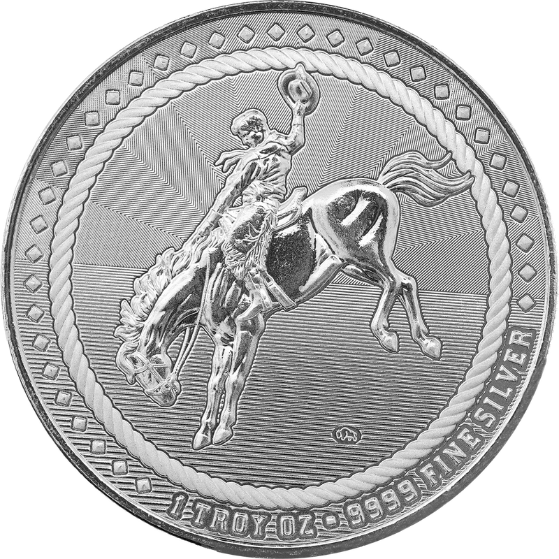 2025 Scottsdale Mint Cowboy 1 Troy Ounce 9999 Fine Silver Round 04