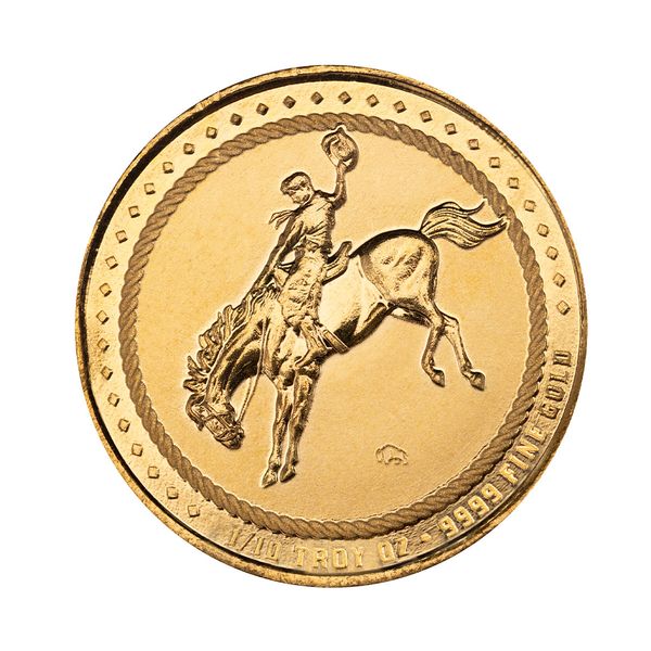 2025 Scottsdale Mint Cowboy Tenth Troy Ounce 9999 Fine Gold Round 05