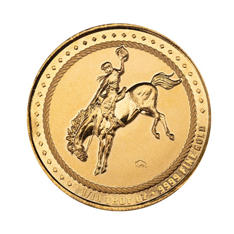2025 Scottsdale Mint Cowboy Tenth Troy Ounce 9999 Fine Gold Round 05