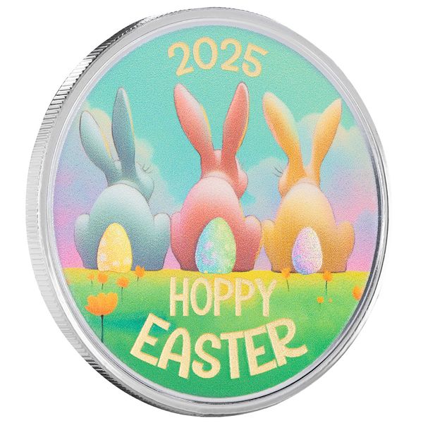 2025 Scottsdale Mint Easter 1 Troy Ounce 999 Fine Color Silver Bars And Rounds 01