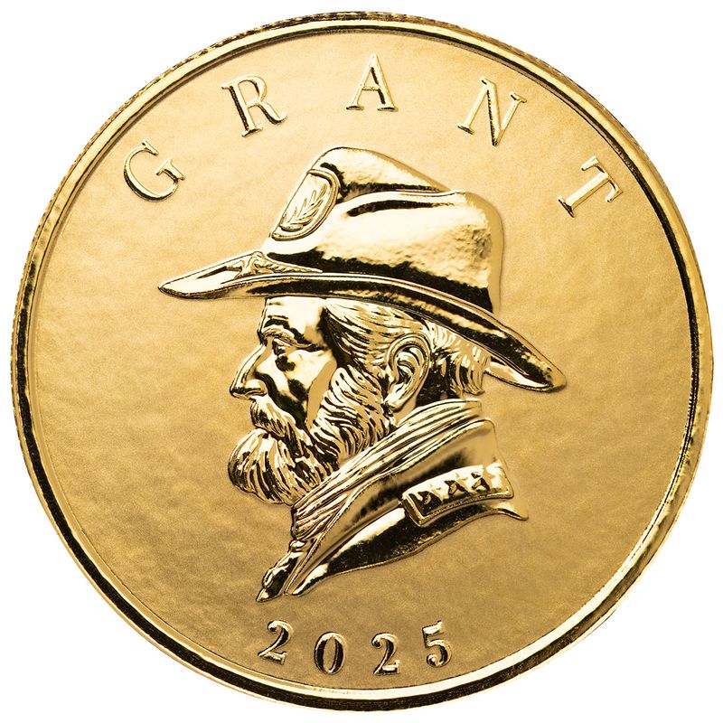2025 Scottsdale Mint Samoa Commader Ulysses Grant 5 Troy Ounce 9999 Fine Proof Like Gold 20 Dollars Coin 04