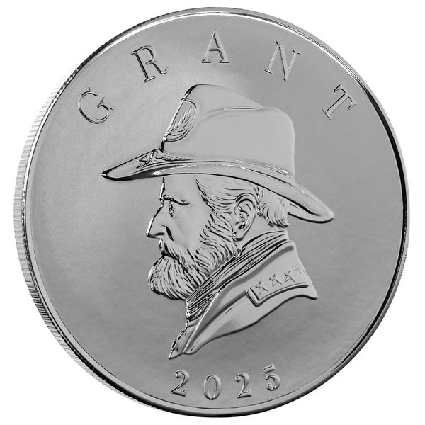 2025 Scottsdale Mint Samoa Commader Ulysses Grant 5 Troy Ounce 9999 Fine Proof Like Silver 5 Dollars Coin 04 1