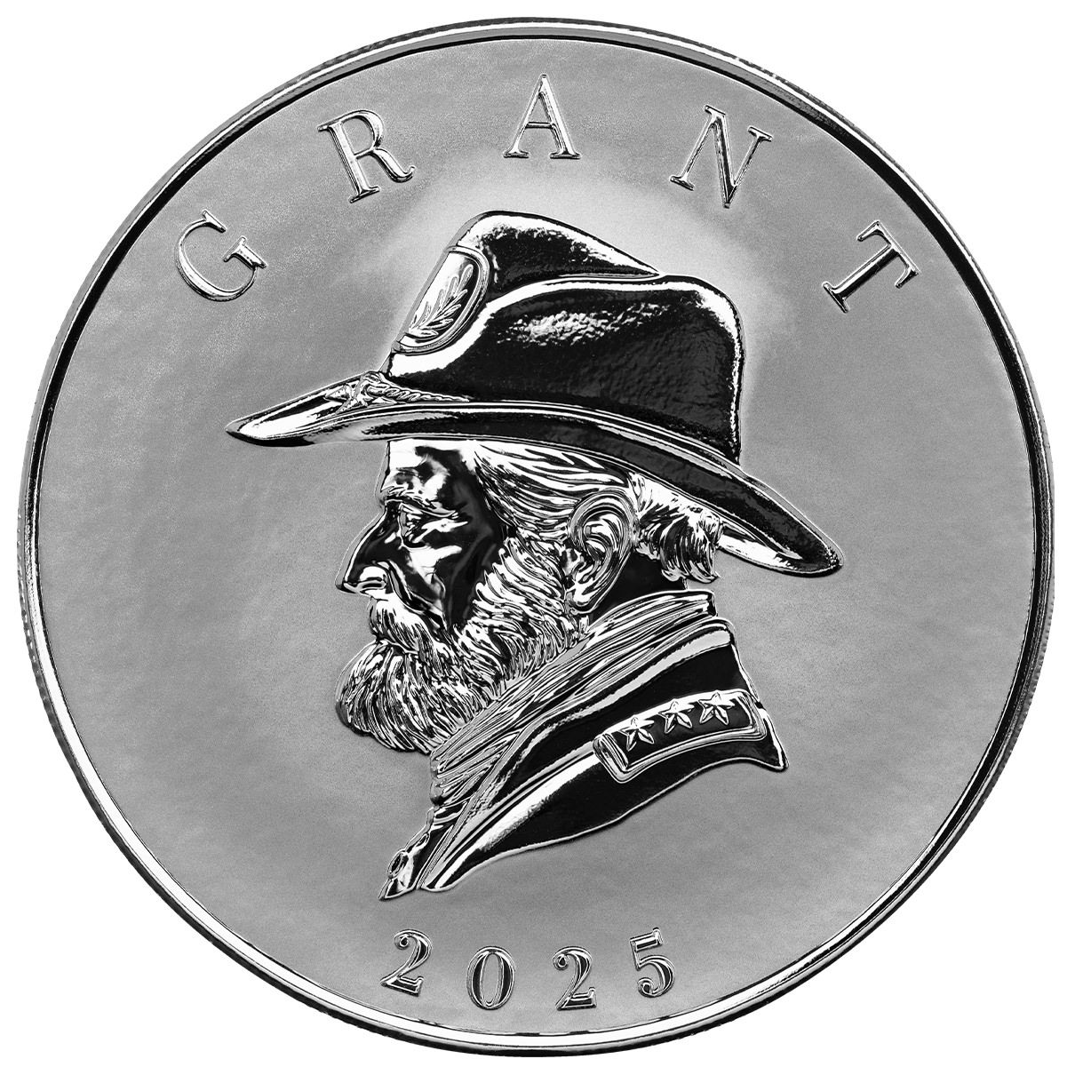 2025 Scottsdale Mint Samoa Commader Ulysses Grant 5 Troy Ounce 9999 Fine Proof Like Silver 5 Dollars Coin 05 1