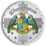 2024 Ec8 Scottsdale Mint Dominica 1 Troy Ounce 999 Fine Silver Proof Color Coin 01