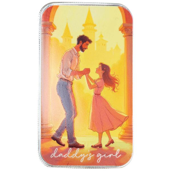 2025 Scottsdale Mint Fathers Day Daddys Girl 1 Troy Ounce 999 Fine Color Silver Bar 02