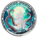 2024 Ec8 Scottsdale Mint Antigua And Barbuda 1 Troy Ounce 999 Fine Silver Proof Color Coin 02