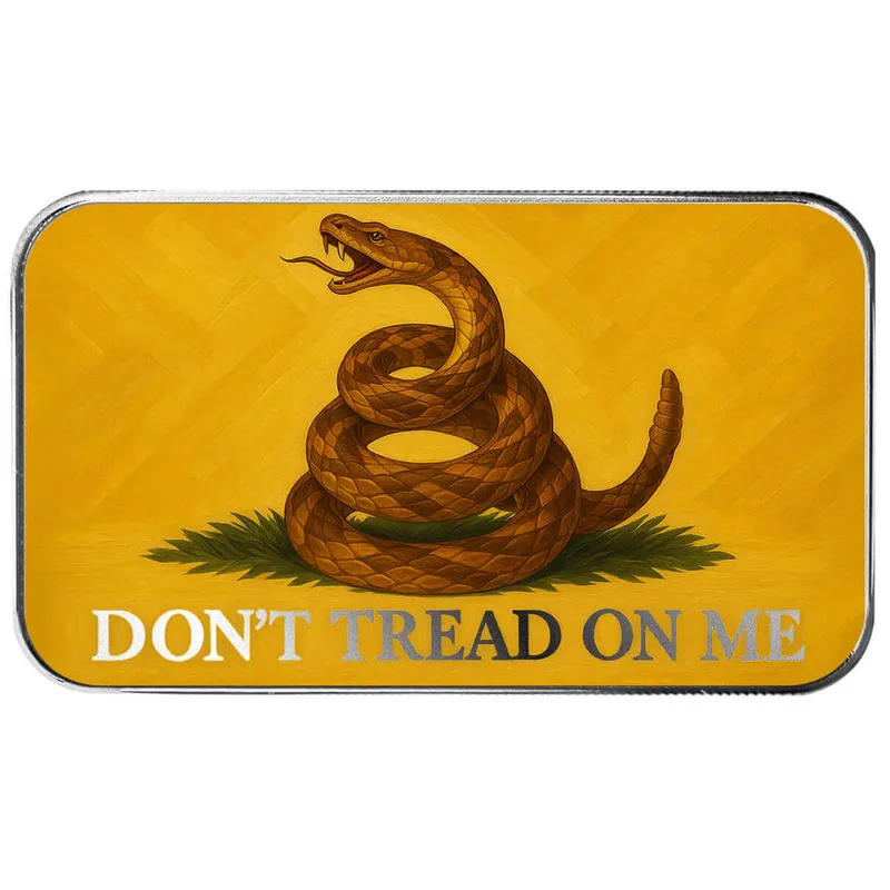 2025 Scottsdale Mint 4th Of July Americana 1 Troy Ounce 999 Fine Silver Color Bars 09 Dont Tread On Me