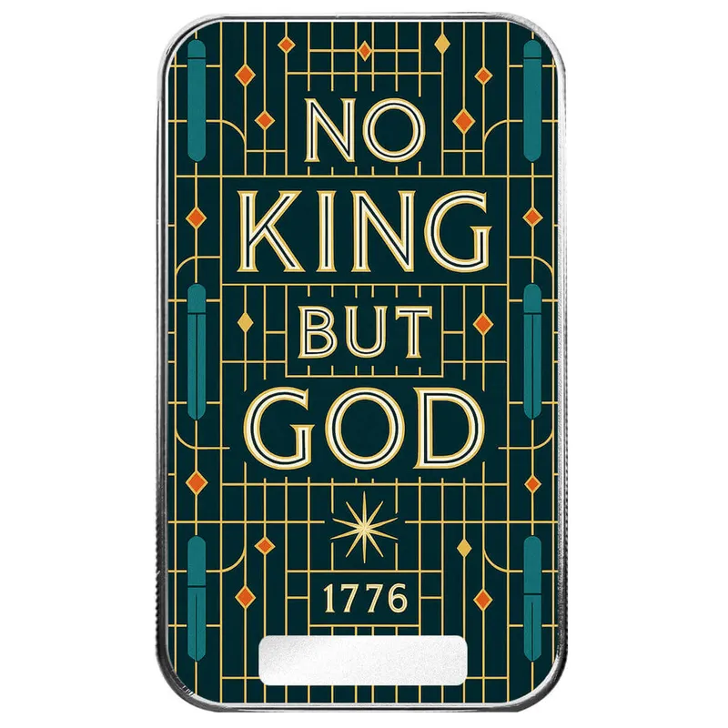 2025 Scottsdale Mint 4th Of July Americana 1 Troy Ounce 999 Fine Silver Color Bars No King But God 25