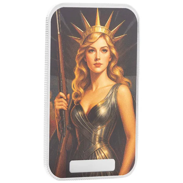 2025 Scottsdale Mint Lady Liberty 1 Troy Ounce 999 Fine Silver Color Bar 01