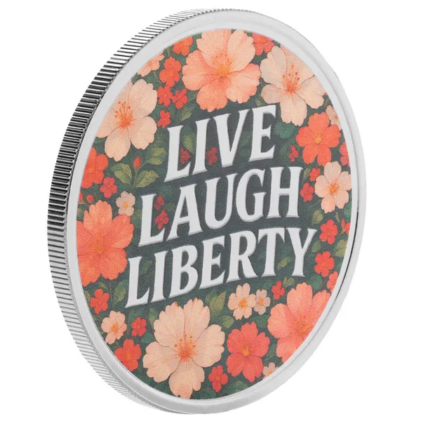 2025 Scottsdale Mint Live Laugh Liberty 1 Troy Ounce 999 Fine Silver Color Bar 01