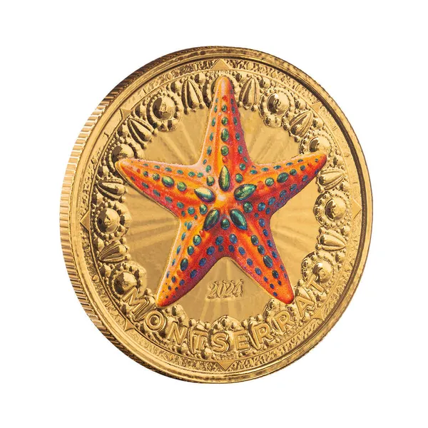 2024 Ec8 Scottsdale Mint Montserrat 1 Troy Ounce 999 Fine Gold Color Proof Like Coin 01