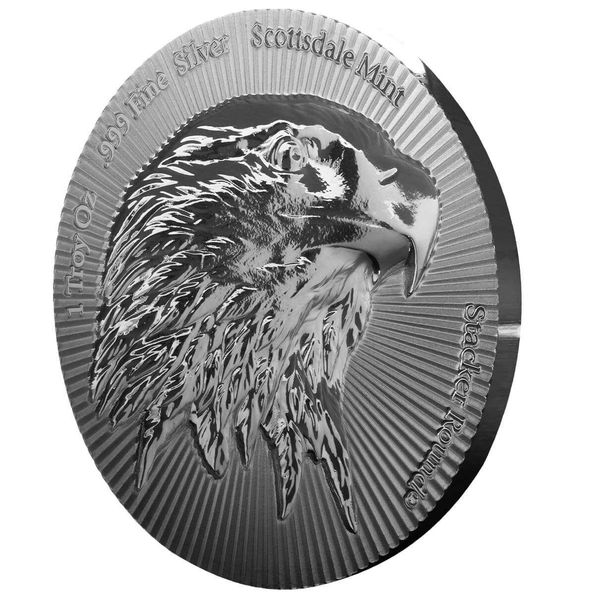 2025 Scottsdale Mint Eagle Stacker 1 Troy Ounce 999 Fine Silver Proof Like Round 10