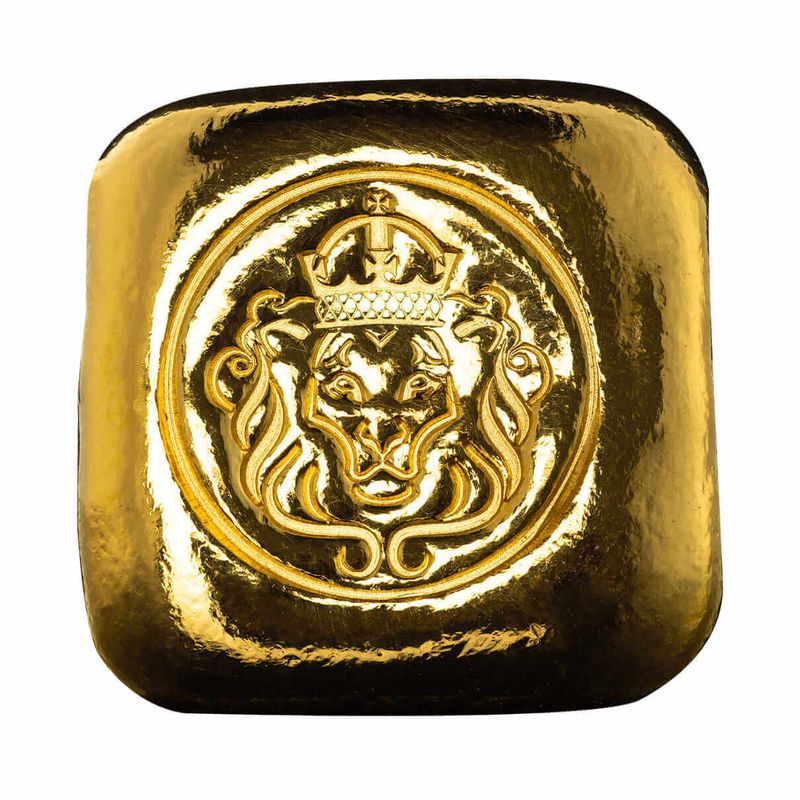 Scottsdale Mint 1 Troy Oz 9999 Gold Lion Cast Bar 04 1