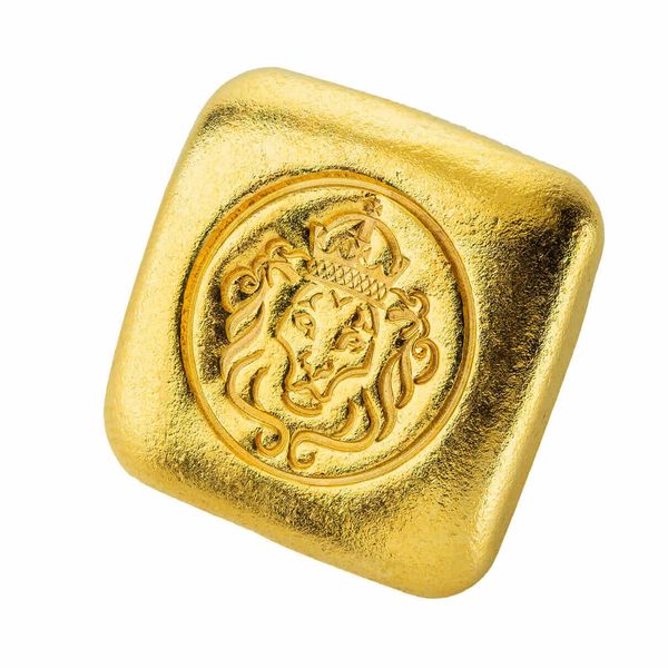 Scottsdale Mint 1 Troy Oz 9999 Gold Lion Cast Bar 07