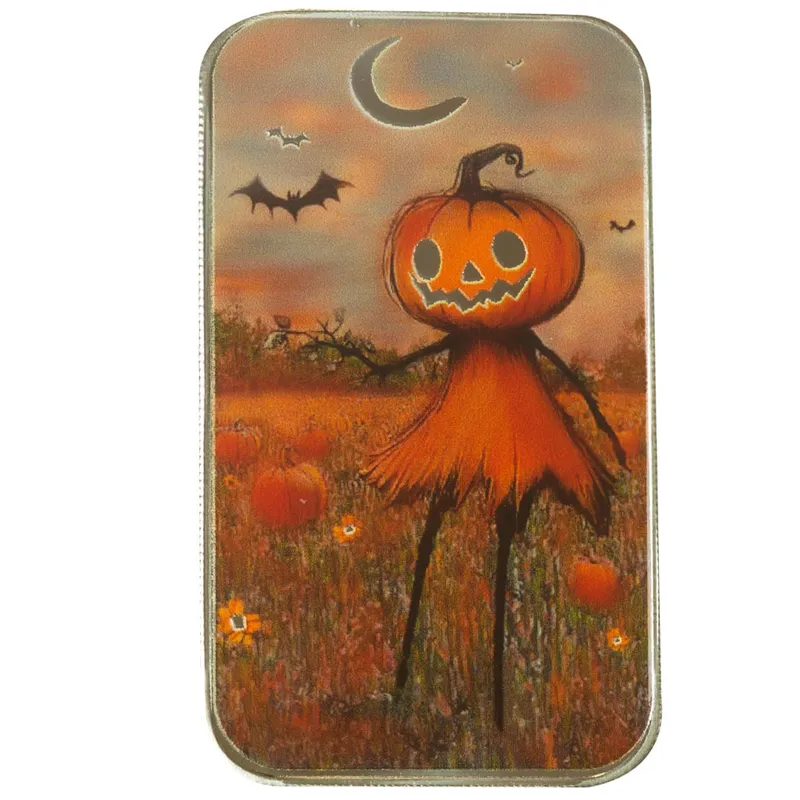 2024 Scottsdale Mint Halloween Spooky And Sweet Pumpkin 1 Troy Ounce 999 Fine Color Silver Bar 02