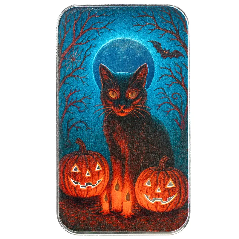 2025 Scottsdale Mint Halloween 1 Troy Ounce 999 Fine Silver Color Bar 18 1
