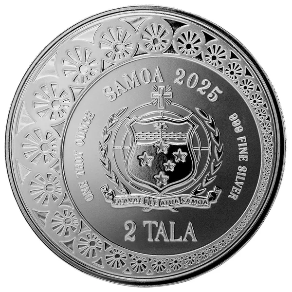 2025 Scottsdale Mint Samoa Mermaid 1 Troy Ounce 999 Fine Silver Proof Like Coin 05