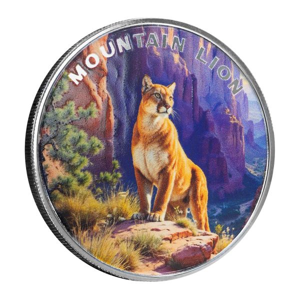 2025 Scottsdale Mint The Wild 1 Troy Ounce Fine Silver Color Round 04