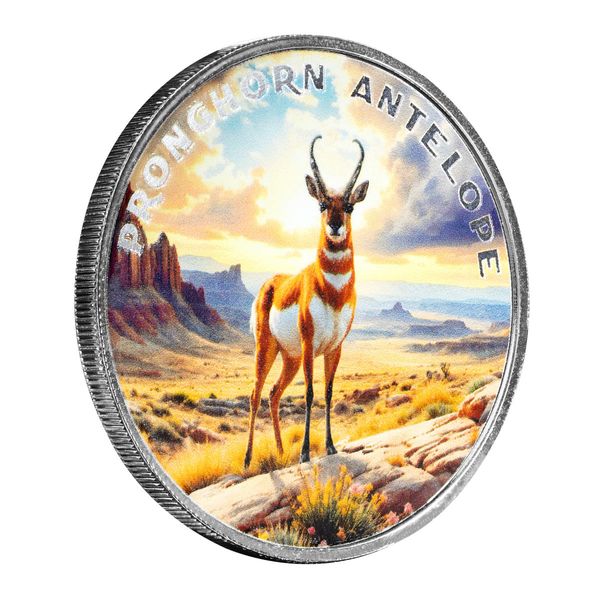 2025 Scottsdale Mint The Wild 1 Troy Ounce Fine Silver Color Round 24