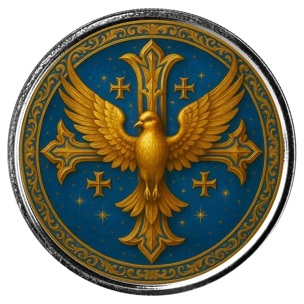 2025 Christmas Color Bullion Round Dove Cross 2 Web