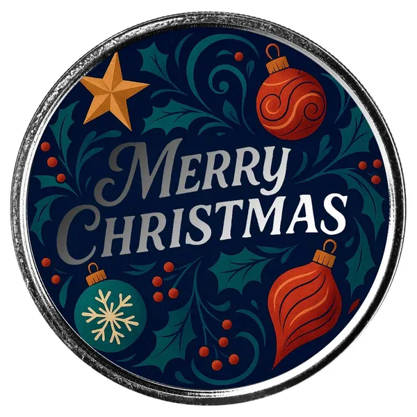 2025 Christmas Color Bullion Round Merry Christmas 2 Web
