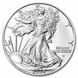 2026 1 Oz American Silver Eagle Coin Bu 316705 Slab 1